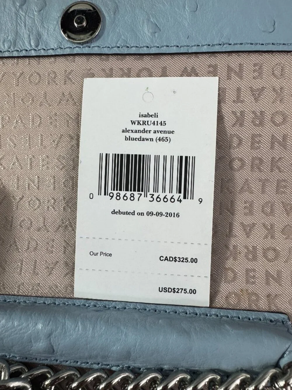 Kate Spade Leather Isabeli Alexander Avenue Crossbody Chain Bag